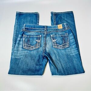 BKE jeans Kate Bootcut jeans mid rise 100% cotton large stitching women size 29